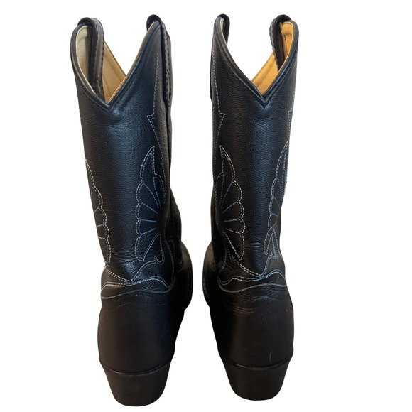 Masterson Boot Co RB2001Y Black Leather Cowboy Boots Youth‎ 4.5D (Women's 6–6.5) - Picture 4 of 11